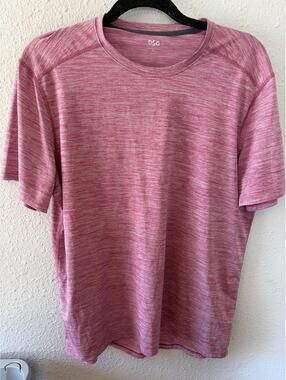 Men's DSG redish pink striped tee size L